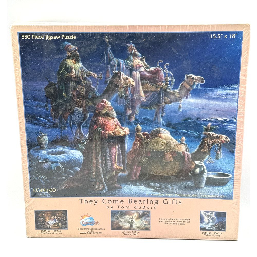 New Suns Out They Come Bearing Gifts Tom duBois 550 Pc Jigsaw Puzzle Sealed Read